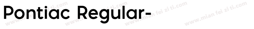 Pontiac Regular字体转换